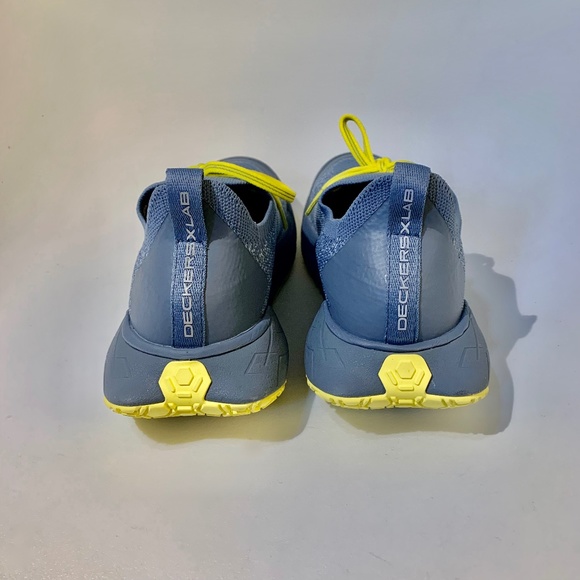 Deckers X Lab X-SCAPE Knit Low Sneakers Blue/Yellow Size 7 - Picture 4 of 10